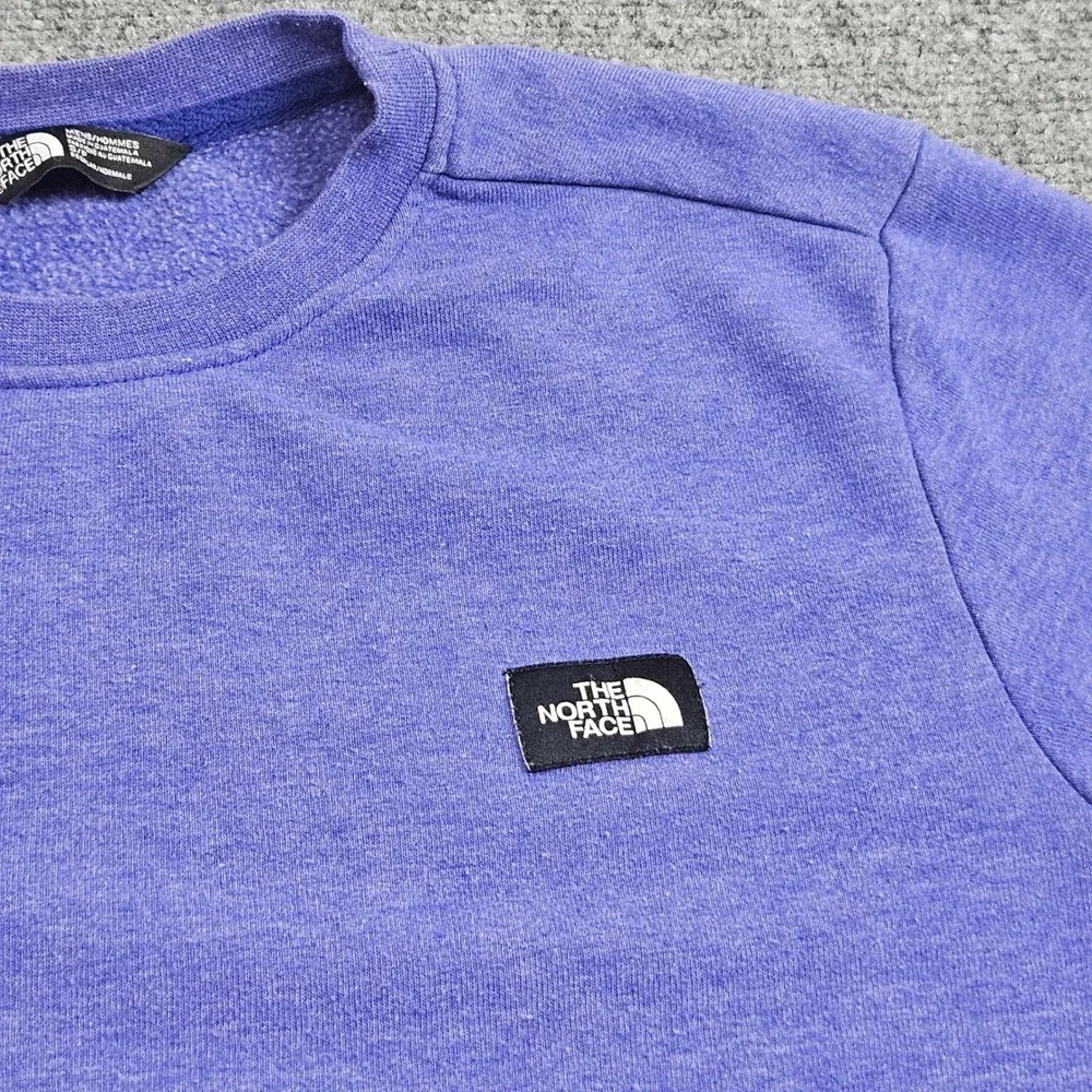 The North Face Sweatshirt Mens Small Purple Solid Crewneck Outdoor Casual‎